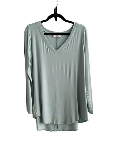 Luxe Fit and Flare Long Leeved Tee in Sage