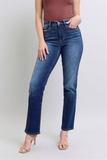 Full Size Washed Straight Leg Jeans with Pockets