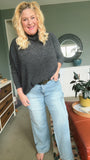 Full Size High Waist Straight Cargo Jeans