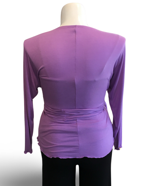 It’s a Cinch Wrap Style Top in Lavender
