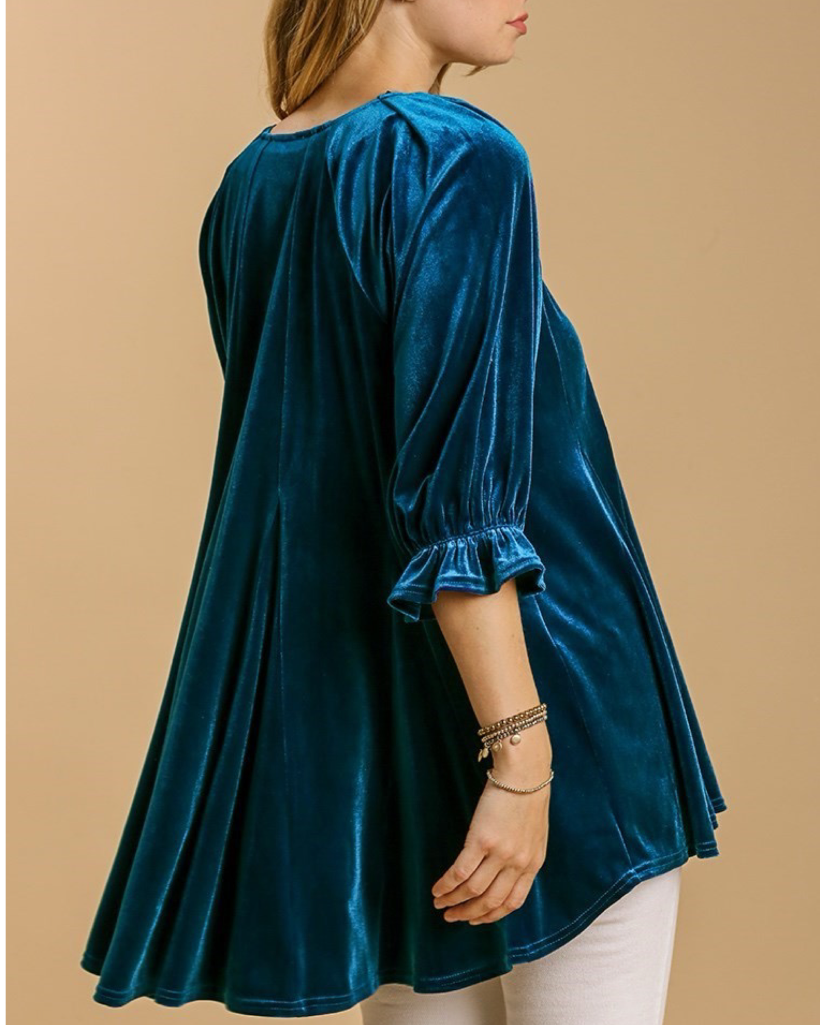Velvet Swing Tunic in Peacock Blue – Jill Alexander Designs