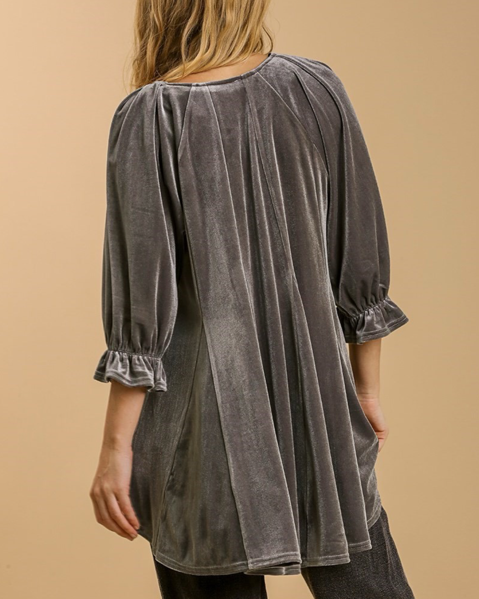 Velvet Swing Tunic in Gunmetal Gray – Jill Alexander Designs