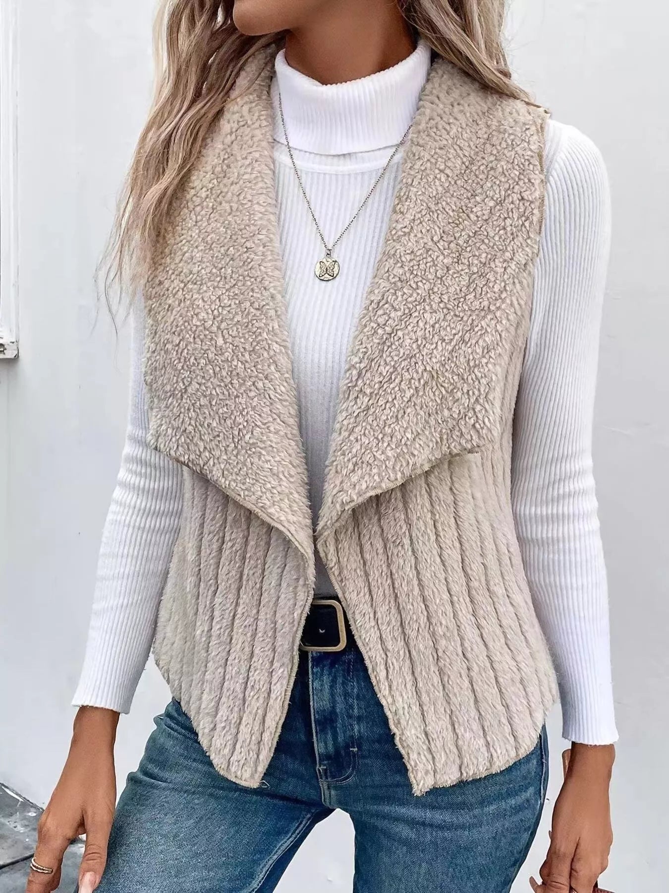 Cozy Fleece Open Front Vest Coat – Jill Alexander Designs