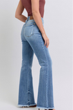 Full Size Raw Hem High Rise Bootcut Jeans