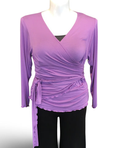 It’s a Cinch Wrap Style Top in Lavender