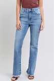 Full Size Raw Hem High Rise Bootcut Jeans