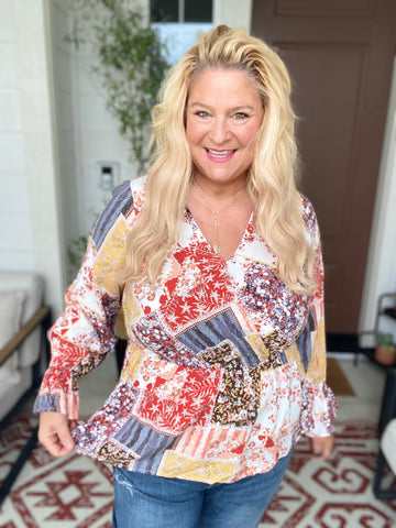 curvy wrap top for women over 50