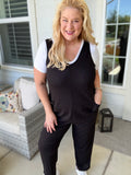 Double Take Full Size Sleeveless Straight Jumpsuit