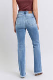 Full Size Raw Hem High Rise Bootcut Jeans