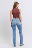 Full Size Raw Hem High Rise Bootcut Jeans