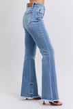 Full Size Raw Hem High Rise Bootcut Jeans