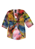 Fly Like a Butterfly Chiffon Kimono Jacket in Coral Sunset