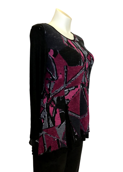 Elegant mesh top for plus size women