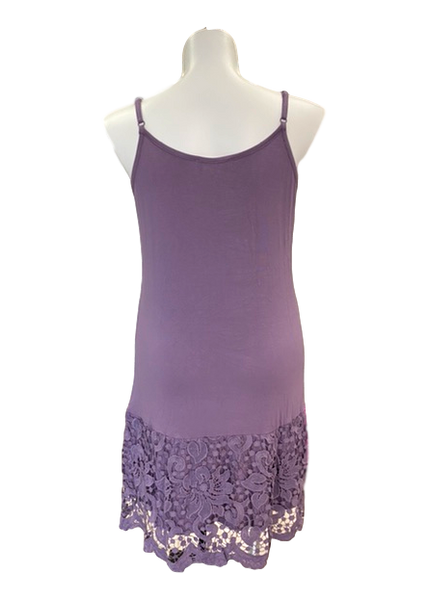 Laced Extender Tunic Slip Dress in Lilac