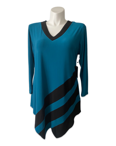 What a Sport Striped Tunic Dress in Teal