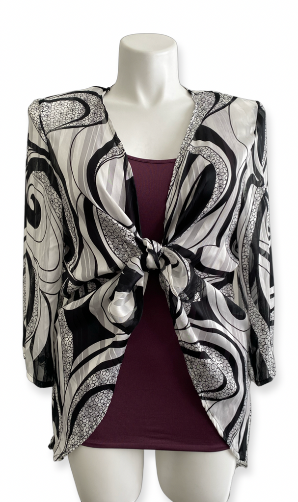 White chiffon kimono sales jacket