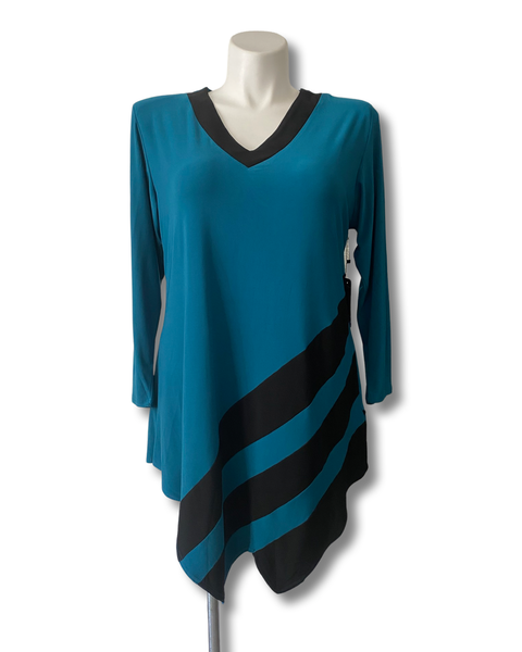 What a Sport Striped Tunic Dress in Teal