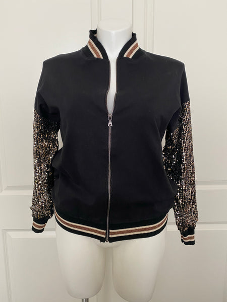 Call Me Hollywood Sequined Bomber Jacket