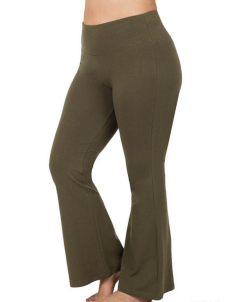 Stretch Yoga Pant in Olive Green