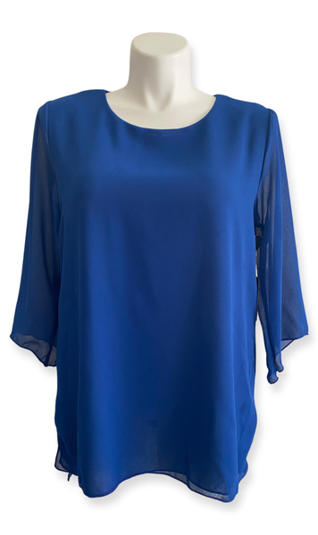 Sheerly You Jest Tunic in Blue