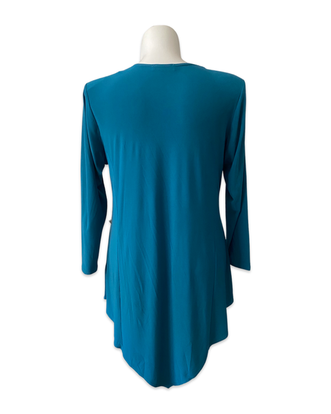 What a Sport Striped Tunic Dress in Teal