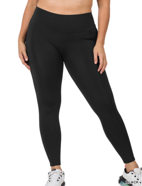 Pocketed Athleisure Legging in Black