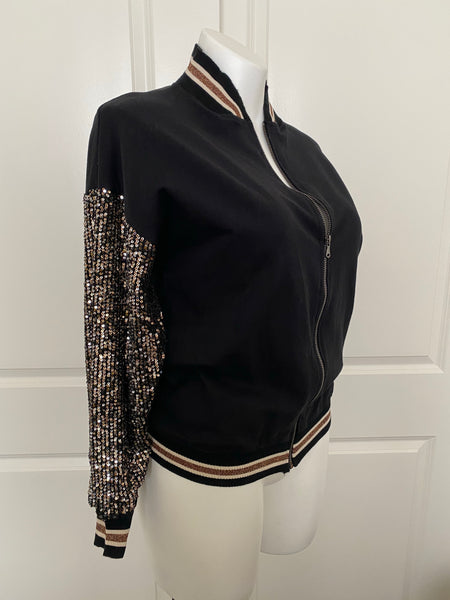 Call Me Hollywood Sequined Bomber Jacket